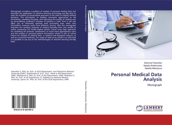 Solomiia Fedushko (U. A.) | Personal Medical Data Analysis | Taschenbuch (2019)-image