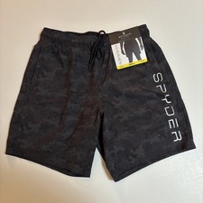 SPYDER UV Protect Surf Sun Sand Men s SMALL Swim Trunks Shorts Black