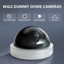 Dummy Fake Security CCTV Dome Camera with Flashing Red LED Light with Securit...