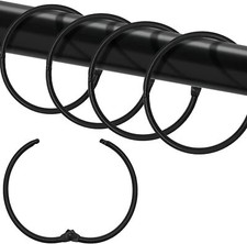 Shower Curtain Hooks Rings,24 Pcs Rustproof Metal Shower Hooks for Shower Cur...