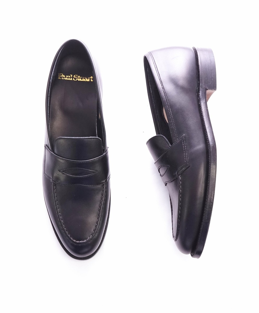 Paul Stuart Navy Leather Slip-Ons Size 9.5 Men main image 4