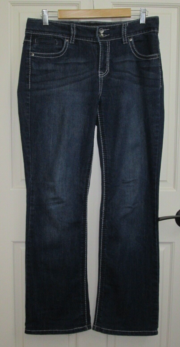 Nine West Bootcut Jeans Womens Size 8 33x30 Distressed Stretch 50