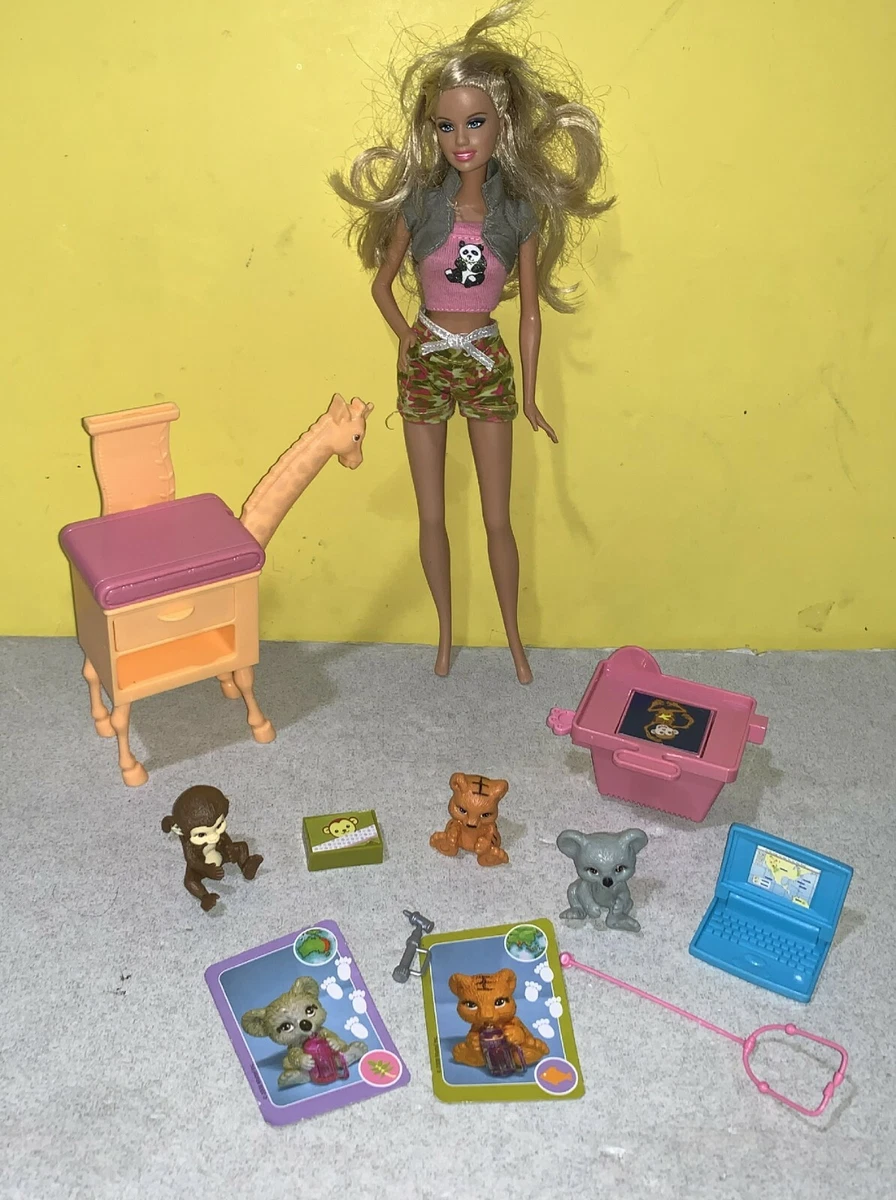 BARBIE Zookeeper I Can Be A Zoo Doctor Playset Baby Pets Doll