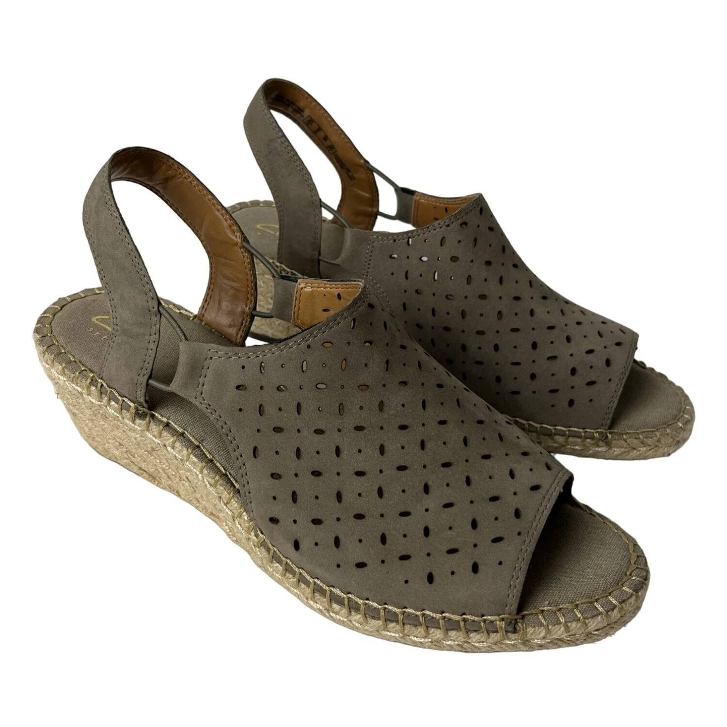 Clarks Artisan Petrina Gail Espadrillas Zeppa Ritaglio Sandali in Pelle Donna 9W