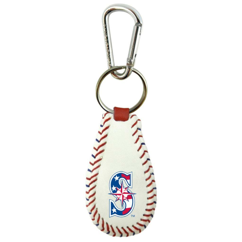 Seattle Mariners Stars and Stripes Leather Baseball Keychain [New] MLB ...