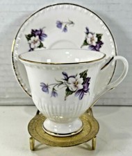 Vintage Crown Dorset Fine Bone China Staffordshire England Teacup  Saucer
