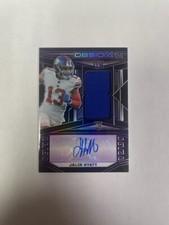 Jalin Hyatt 2023 Obsidian No. 206 #50/75 Autographed Relic Rookie Card