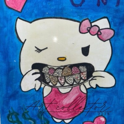 Hello Kitty Kunst auf Leinwand