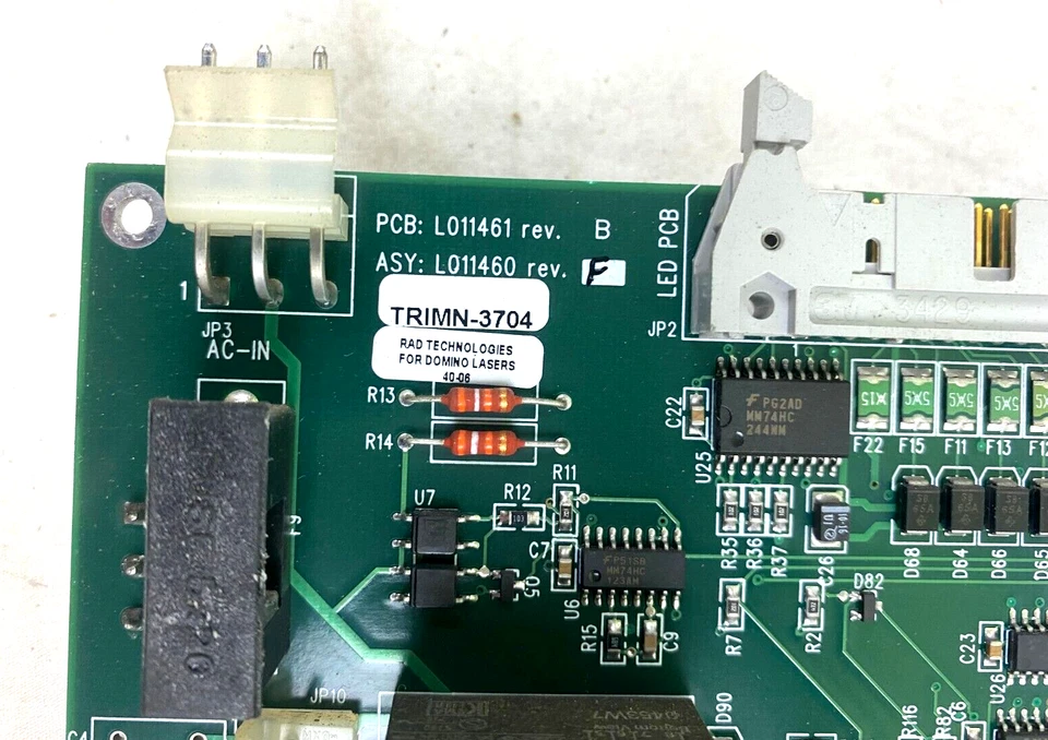 Controlador láser Domino serie S | PCB L011460 Rev F | Usado Foto 3 de 4