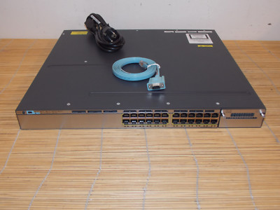 WS-C3750X-24T-L 2台セッ Cisco Catalyst WS-C3750X-24T-S 24-Port Gigabit Ethernet Switch 2 x
