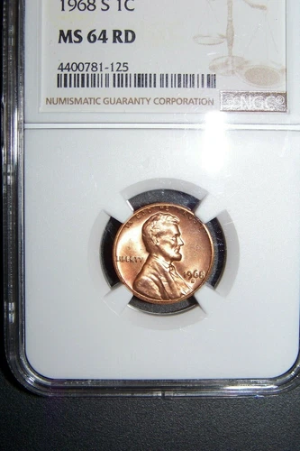 1968 S MS 64 RD NGC LINCOLN 1C