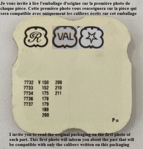 Lot De 1 Pièce Originale ETA Valjoux 7750 - Pièce Détachée Pour Chronographe, Compatible Plusieurs Modèles