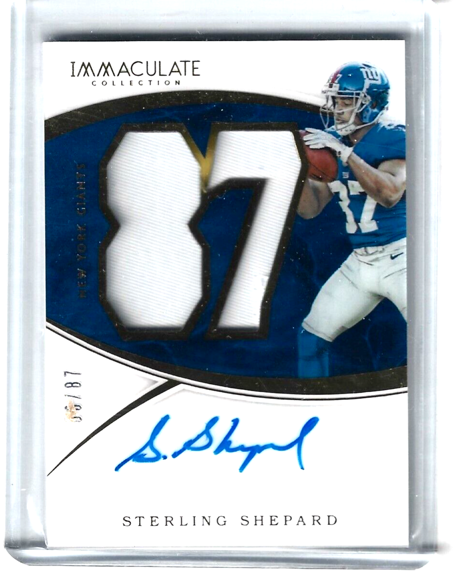 Sterling Shepard 2016 Immaculate RPA 66/87 on card auto Giants