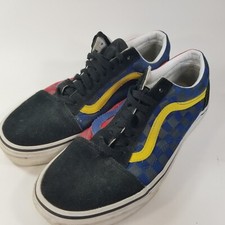 VANS Shoes Womens Size 9 Red White Blue Checkboard Old Skool Skate Suede Patch