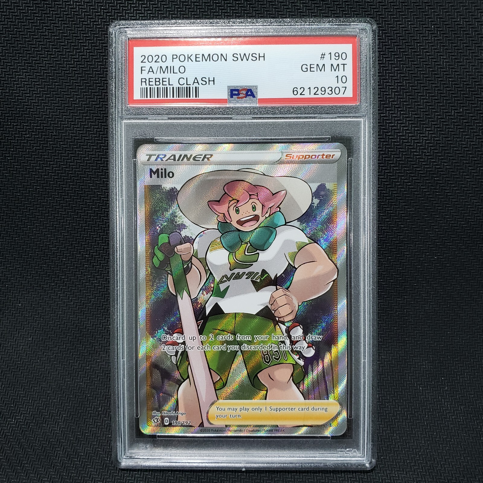 2020 Pokemon: MILO 190/192 - [Full Art] - [Rebel Clash Set] - Gem Mint PSA 10 💎