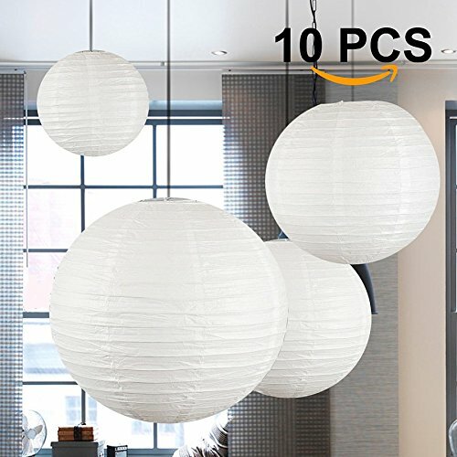 20 Stück Weiße Papierlaternen – 30,5 Cm, Für Hochzeit, Party & Deko Drinnen/draußen, Inkl. Aufhängung