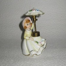Ancien vaporisateur à parfum en porcelaine création GL pour Goumot Labesse