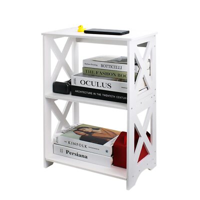 Lechay Small Side Table, White End Table Skinny Tables for Small Spaces Slim Nig