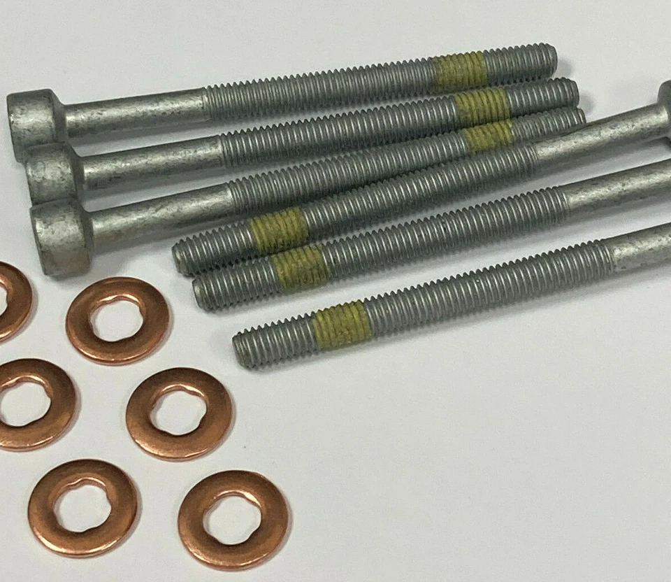 Juego de 6 cilindros y sello de boquilla de inyector de combustible inferior diésel para Mercedes Dodge Foto 4 de 4