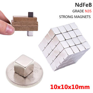Neodymium Block Square Magnet 10x10x10mm Big Strong Rare Earth Magnets N35