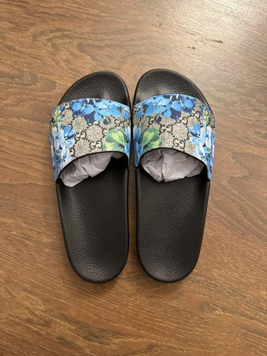 Gucci Wmns Floral Slide 'Blue' Size 38
