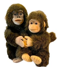 Hosung Monkey Plush Pair Puppet Stuffed  Animal Friends *Please Read See Photos