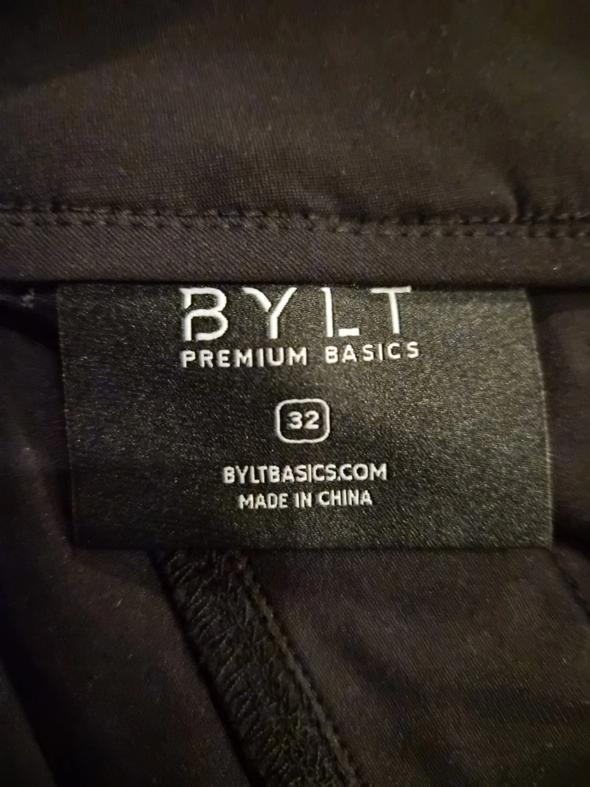 BYLT Men's 32x30 Premium Basics Stretch Golf Performance Black