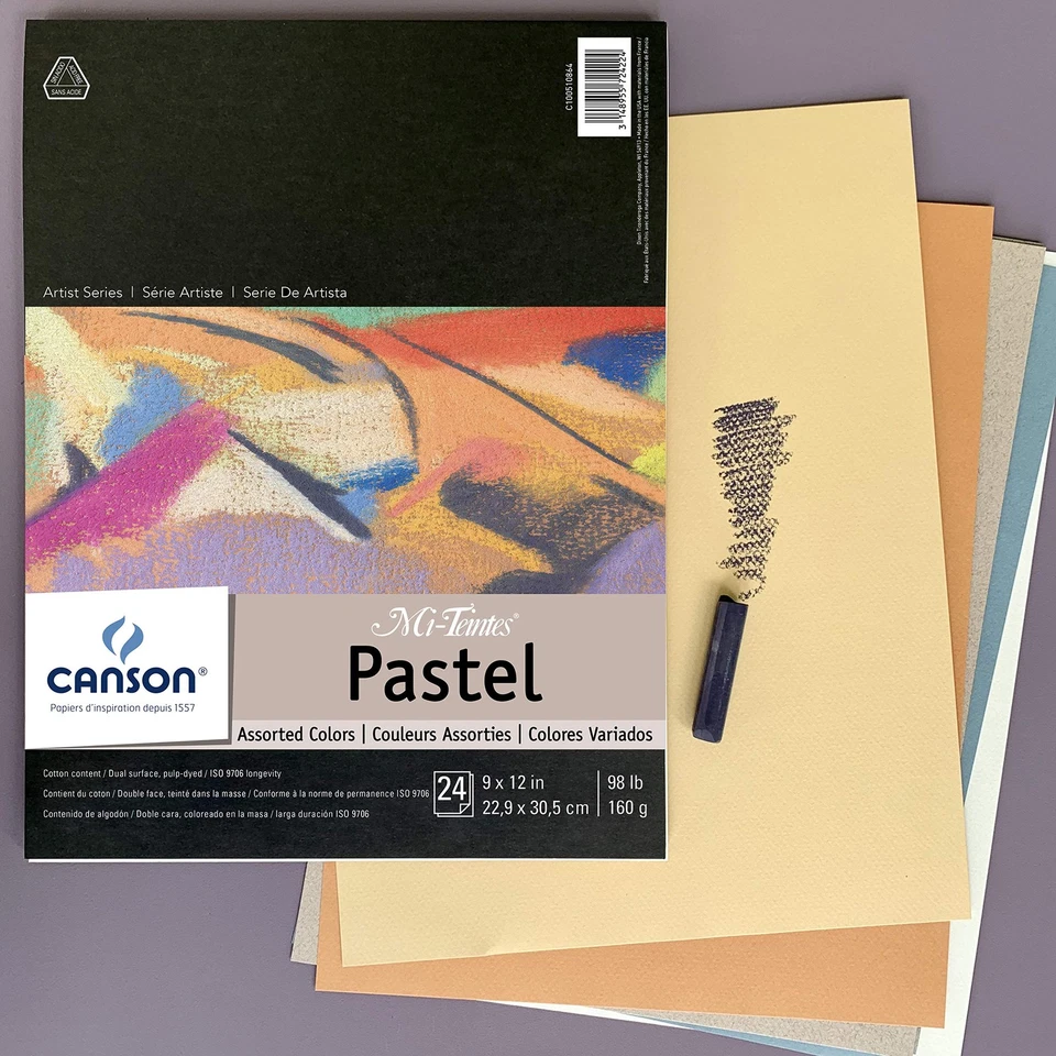 Canson (CN100510864) SERIE ARTISTA MI-TEINTES PASTEL 6 COLORES ASSTD 24 SHTS 9X12 Foto 4 de 4