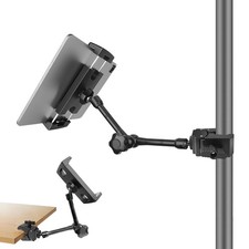 Tablet Holder for Mic Stand, Adjustable iPad 11 Inch Arm, black