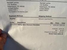 2 Viking OVEN Bake Elements Part # PJ010006. One new other used in working order