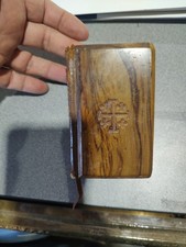 Vintage Holy Bible Olive Wood Cover Jerusalem, King James Version