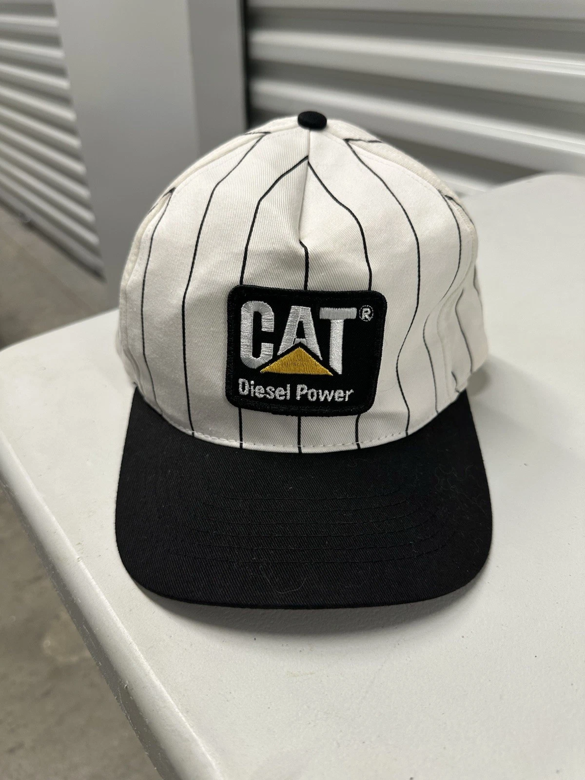 CAT Diesel Power Vintage Snapback Hat Trucker Denim Patch Cap USA