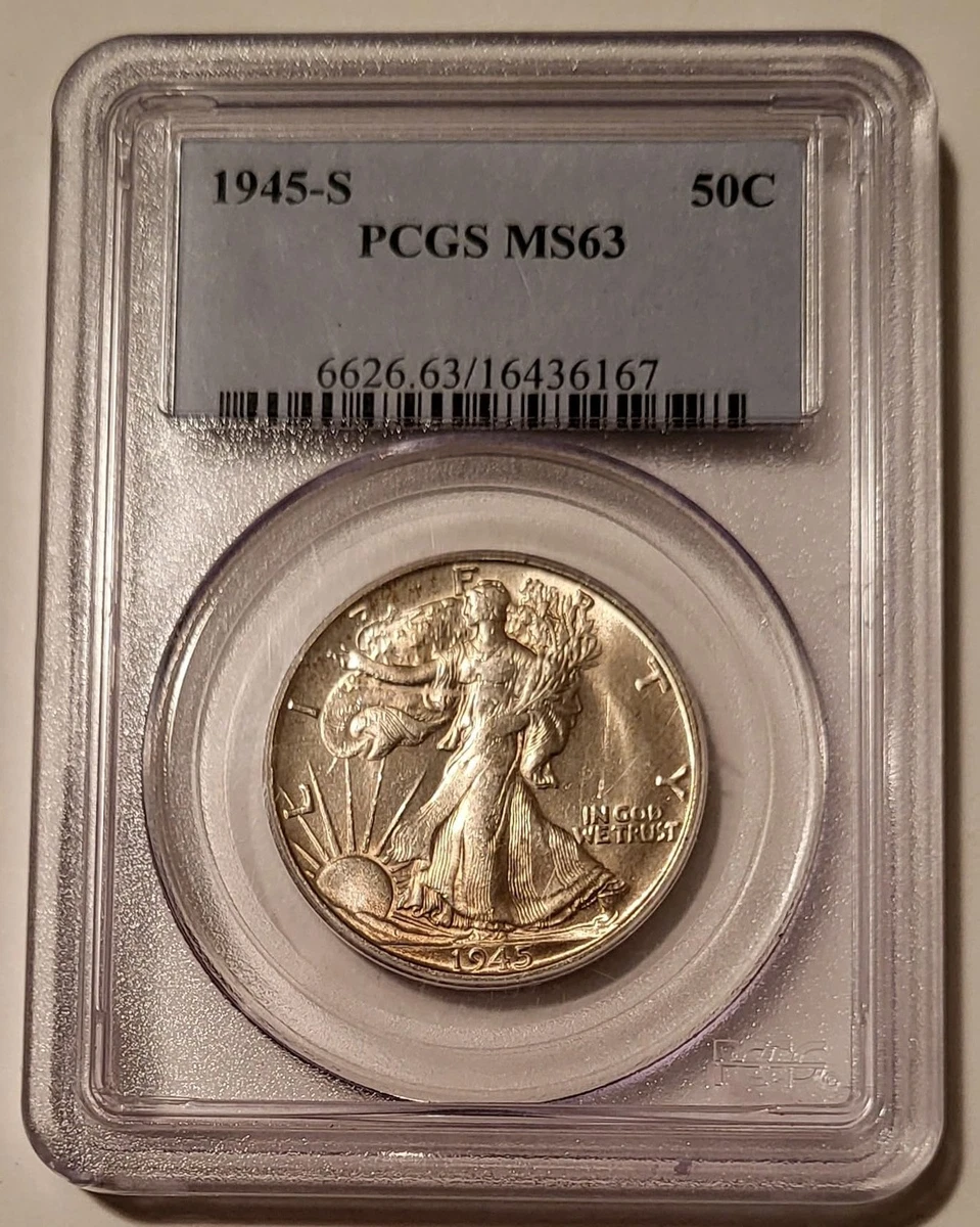 MS 63 Graded 1945 Year Liberty Walking Half Dollars (1916-1947