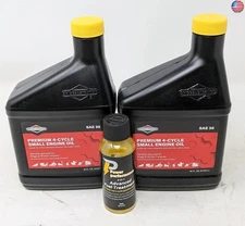 Briggs and Stratton (Pack of 2) 100005 SAE 30 Engine Oil 18oz Bottle and Fuel