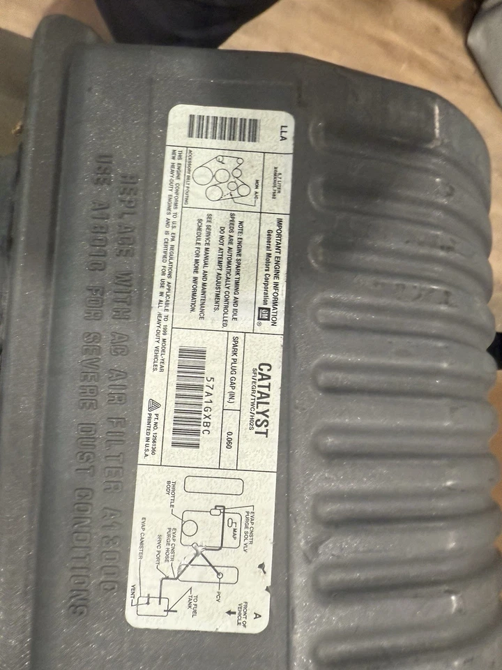 1995-1999 CHEVY SILVERADO/SIERRA/TAHOE/YUKON 5.7ltr воздушная коробка P/N 25175502 OEM - Изображение 3 из 4