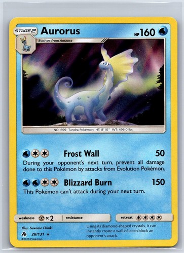 Aurorus 28/131 Holo Rare Forbidden Light Pokemon Holo NM/M 624-44