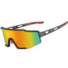 ROCKBROS Polarized Sunglasses for Men Women Cycling Glasses One Size, Black