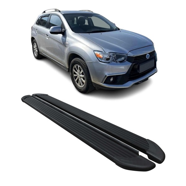 Trittbretter Seitenschweller FüR Mitsubishi ASX 2010-2022 Aluminium Schwarz 2Tlg-image