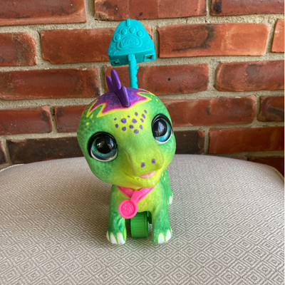 FurReal Brand Walk A Lots Dinosaur Pet Pink Collar Green Purple Good Condition!