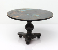 Antique German Dollhouse Biedermeier Hand Painted Table 1:12 Miniature 1860