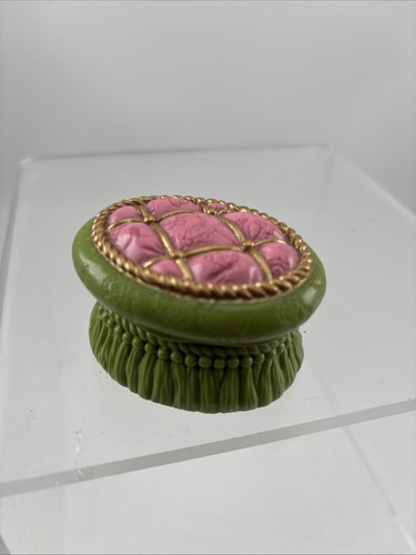 Fisher Price Loving Family Dollhouse Green & Pink Ottoman Opens