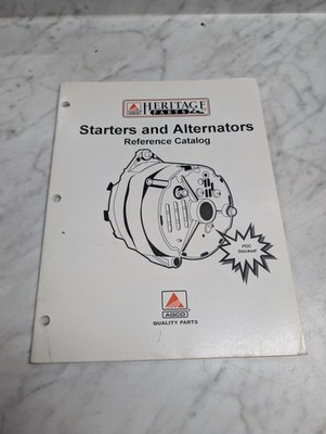 AGCO HERITAGE PARTS STARTERS ALTERNATORS REFERENCE CATALOG LITERATURE SPECS INFO