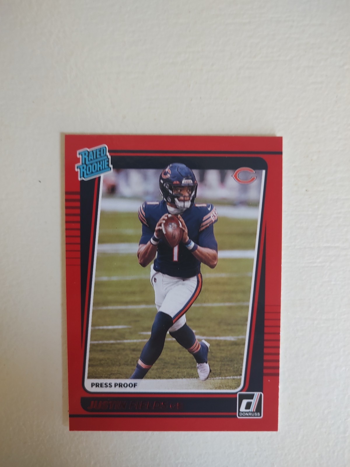 2021 Panini Donruss - Rated Rookie Justin Fields #253 Press Proof Red (RC)