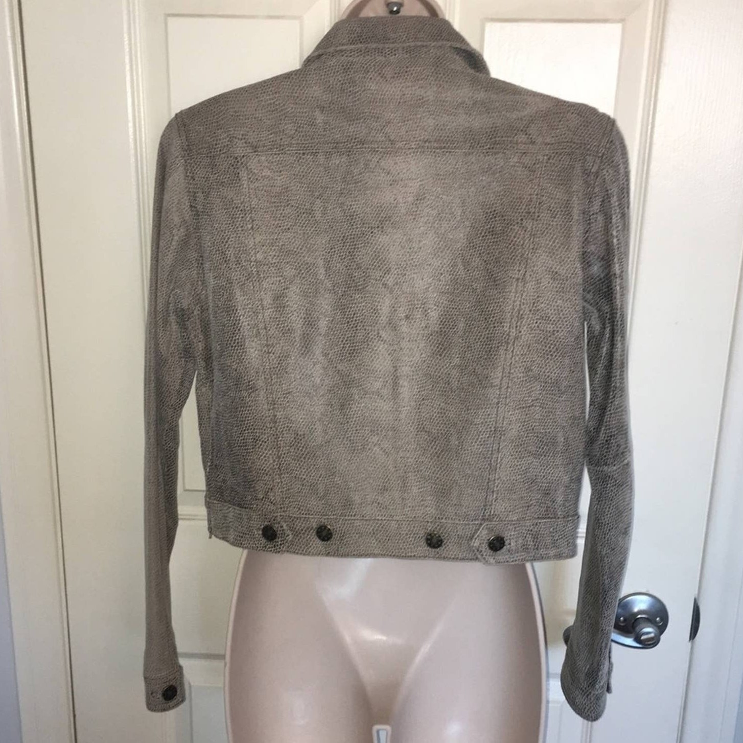 Brandon Thomas Python Snake Pattern LEATHER Jacke… - image 2