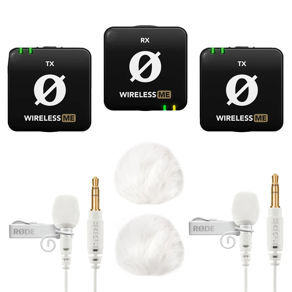 Rode Wireless ME Dual Mikrofon System mit 2x Lavalier GO WH und 2x Windschutz WH - Bild 1 von 4