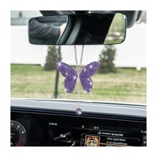 zipelo Bling Butterfly Diamond Car Accessories, Crystal Car Rear View Mirror ...