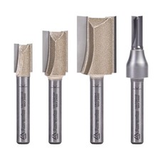 Aoranto 4 Pieces Undersize Plywood Dado Bits 1/4 Shank Straight Router Bits