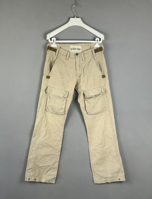 G-STAR RAW EUREKA BOOT PANT Cargo Beige Corduroy Multipocket Pants Size W30 L34
