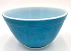 Vintage Pyrex 401 Primary Blue Fade Mixing Bowl 1.5 Pt Nesting Milk Glass Retro