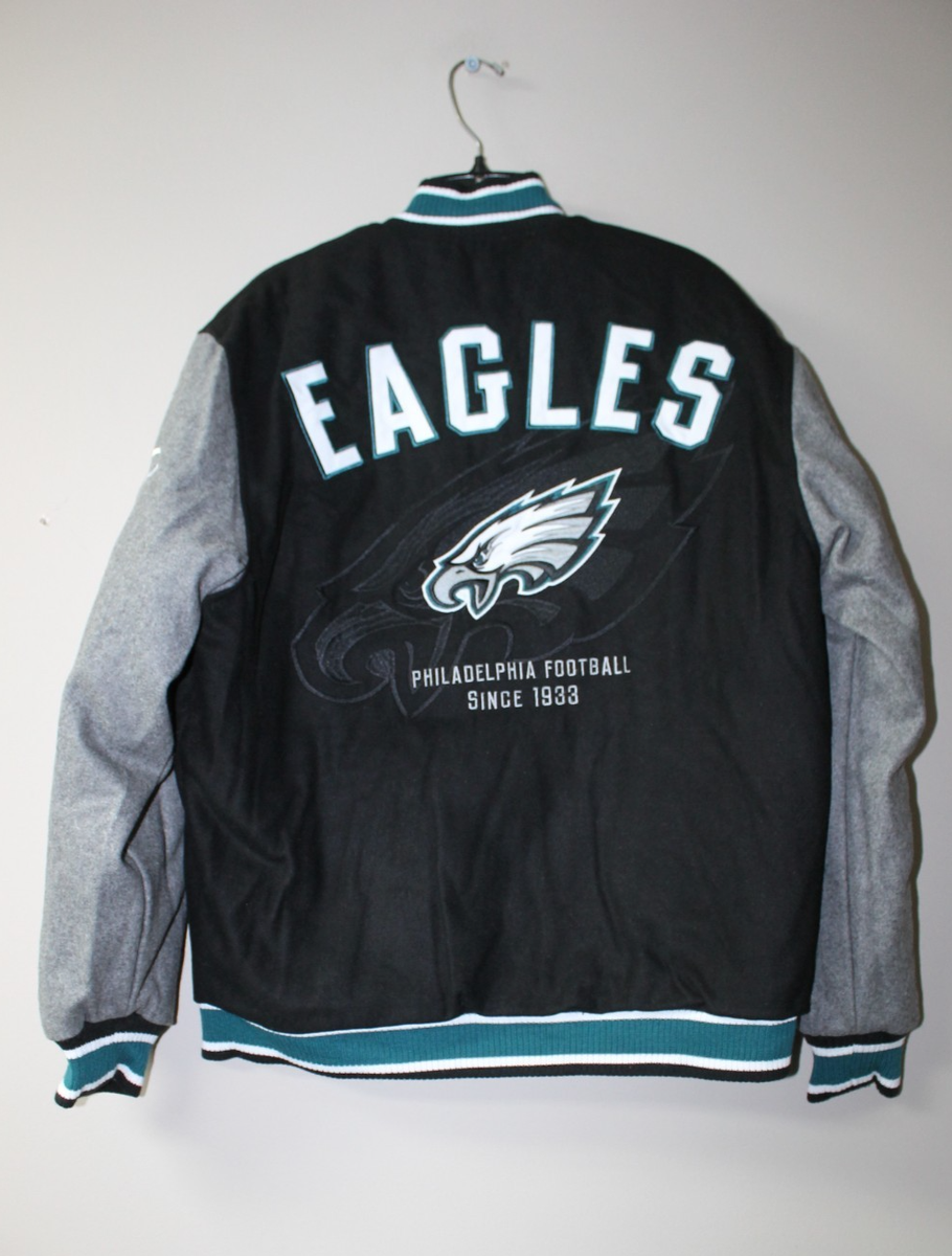 New NFL Philadelphia Eagles real wool reversible insulation heavy